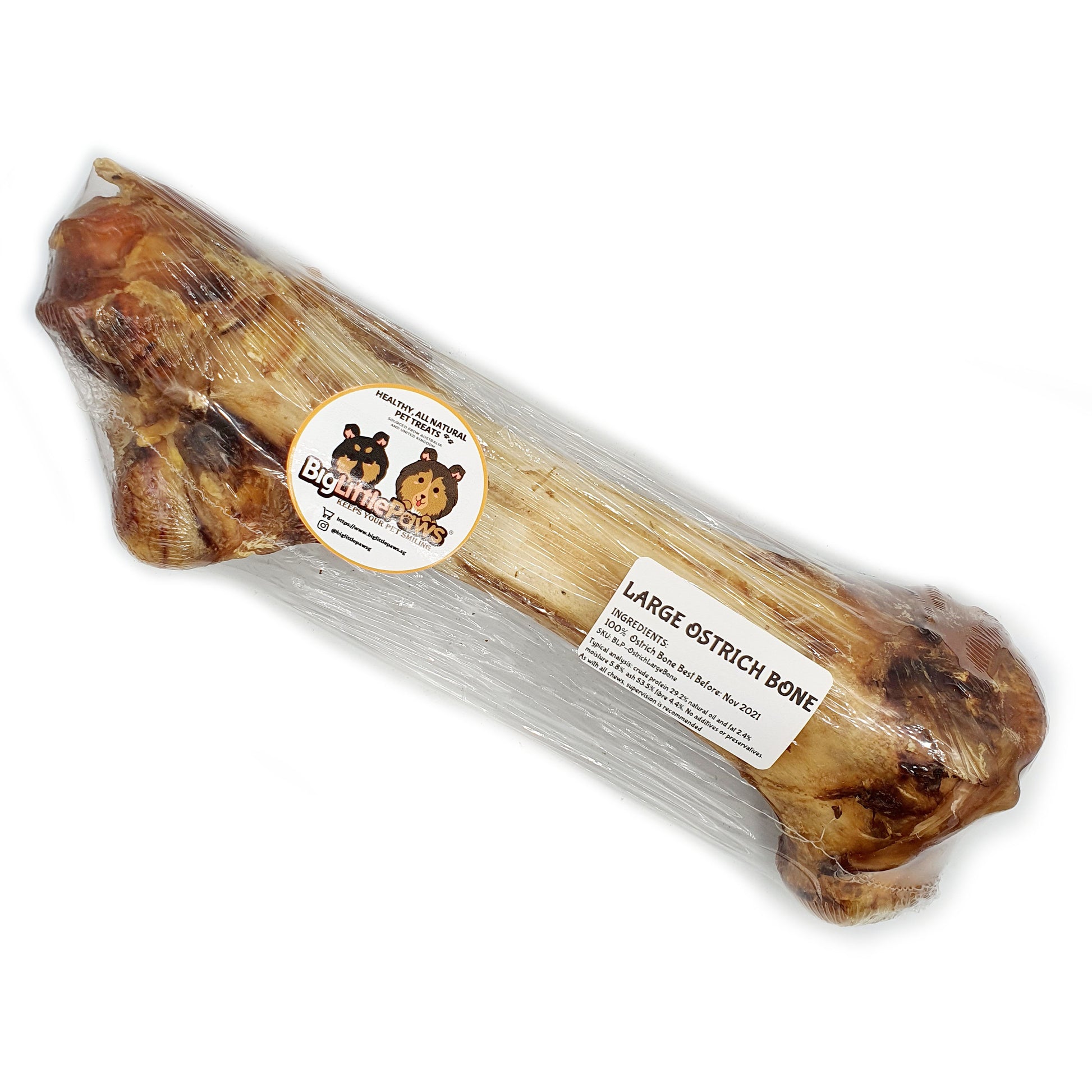 Large Ostrich Bone Dog Chew/ Dog Treats